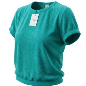 TNA by Aritzia Terry Cloth Cropped Tee